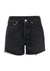 Agolde Parker Long Short In Fright In Black