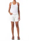 Agolde Parker Long Shorts In Panna Cotta In White