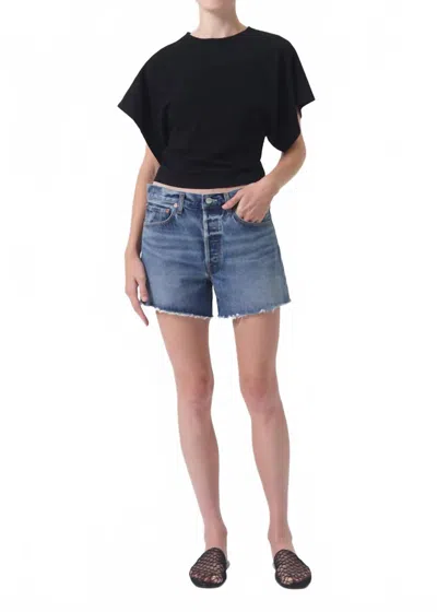 Agolde Parker Long Short In Ruin In Blue