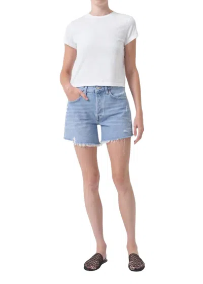 Agolde Parker Long Short In Blue