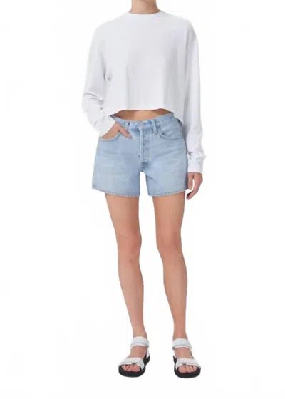 Agolde Parker Long Short In Twister In Blue