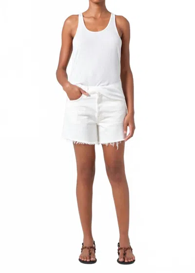 Agolde Parker Long Short In White
