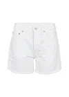 Agolde Parker Long Short Panacotta In White
