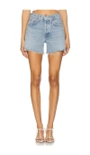 Agolde Womens Organic Cotton Light Wash Denim Skirt In Replica