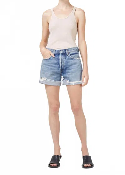 Agolde Parker Long Short With Cuff In Heat Wave In Multi