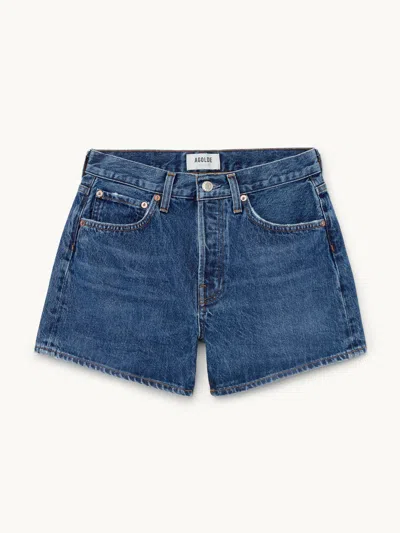 Agolde Parker Long Shorts Enamour 30 In Blue