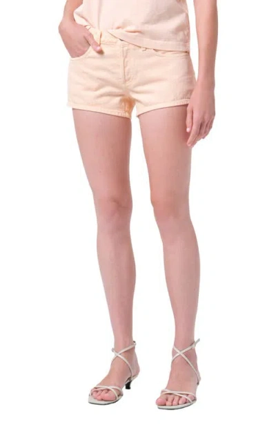Agolde Parker Low Rise Denim Shorts In Neutral