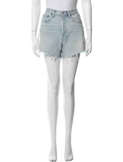 Pre-owned Agolde Parker Mini Shorts In Blue