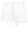Agolde Parker Vintage Cutoff Organic Denim Shorts In Dough