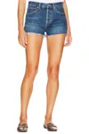 Agolde Parker Vintage Cut Off Jean Shorts In Caution