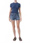 Agolde Parker Short In Dark Swapmeet In Blue