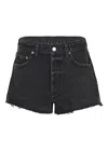 Agolde Parker Long Short In Fright In Black