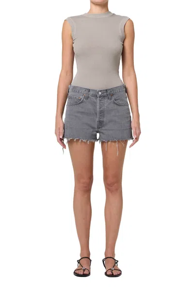 Agolde Parker Short In Union In Gray