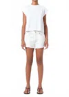 Agolde Parker Short Shorts In White In White