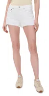 Agolde Parker Long Shorts In Panna Cotta In Repose