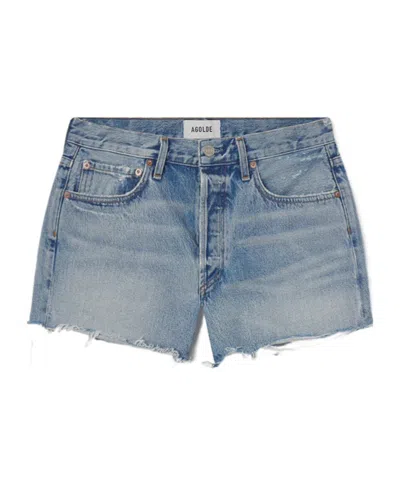 Agolde Parker Vintage Cut Off Short In Blue