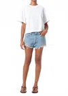 Agolde Parker Vintage Cut Off Short In Animate In Blue