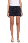 Agolde Dee Super High Rise Shorts Exhibit 26 In Black
