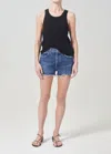 Agolde Parker Vintage Cut Off Short In Caution In Black