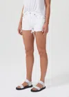 Agolde Parker Vintage Cut Off Short In Dough In White