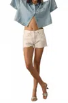 Agolde Parker Vintage Cut Off Short In Fortune Cookie In Neutral