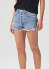 Agolde Parker Vintage Cut-off Short In Grudge In Blue