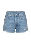 Agolde Parker Vintage Cut Off Short In Swapmeet In Blue