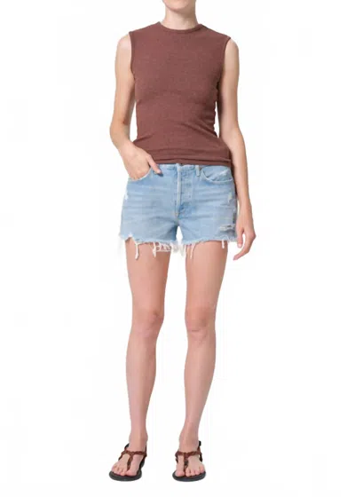 Agolde Parker Vintage Cut Off Shorts In Swapmeet In Multi