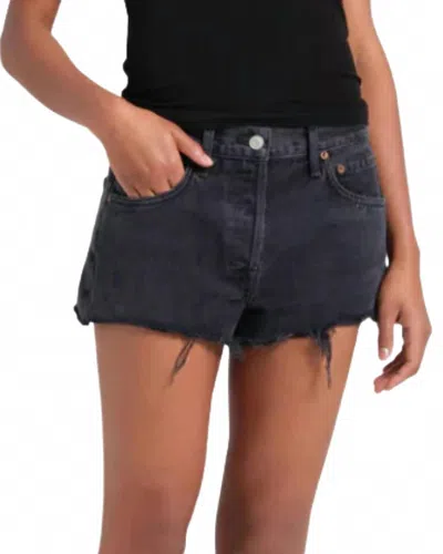 Agolde Parker Vintage Jean Shorts In Record/black In Multi