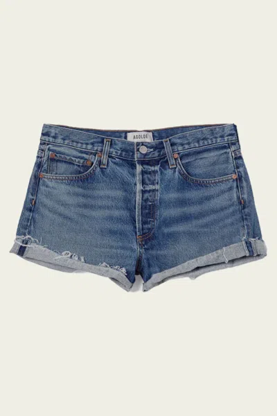 Agolde Parker Vintage Rolled Short In Ruin In Multi