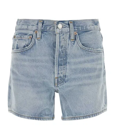 Agolde Parker Long Short In Twister In Blue