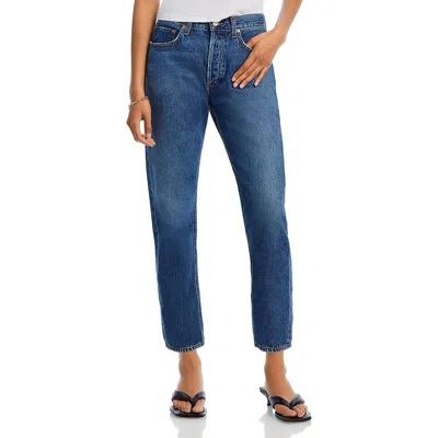 Agolde High-rise Stovepipe Jeans In Blue