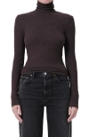 Agolde Pascale Rib Turtleneck Sweater In Fox