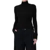 Agolde Pascale Rib Turtleneck Top In Black