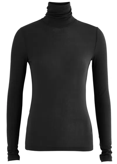 Agolde Pascale Stretch-jersey Top In Grey