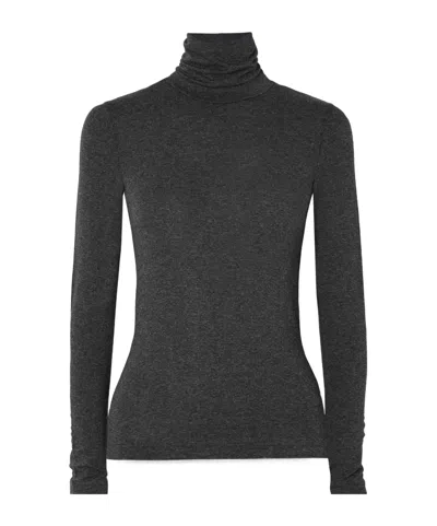 Agolde Pascale Stretch Knit Turtleneck Sweater In Black