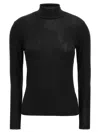 Agolde Pascale Turtleneck Long Sleeve T-shirt In Black