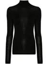 Agolde Pascale Turtleneck Long Sleeve T-shirt In Black
