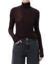 Agolde Pascale Turtleneck In Burgundy