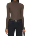 Agolde Pascale Turtleneck In Lizard Ribbed In Multi