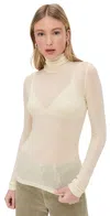Agolde Pascale Turtleneck Oat Milk In Neutral