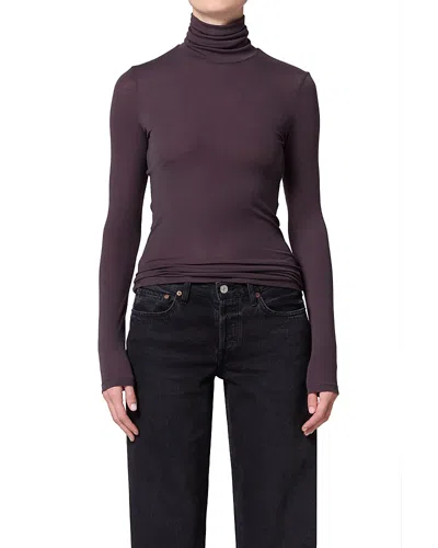 Agolde Pascale Turtleneck In Purple