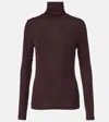Agolde Pascale Turtleneck Top In Brown