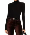 Agolde Pascale Turtleneck Top In Black In Black