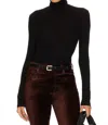 Agolde Pascale Turtleneck Top In Black