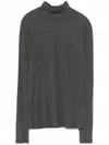 Agolde Pascale Turtleneck Top In Grey In Gray