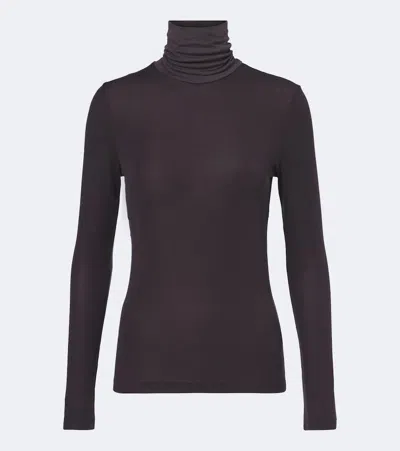 Agolde Pascale Turtleneck Top In Purple