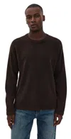 Agolde Payson Waffle Tee Aerosol In Brown