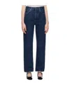 Agolde Pinch Waist High-rise Straight Jeans In Blue