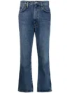 Agolde Pinch Waist Cropped Organic High-rise Flared Jeans